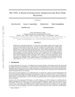 NC-TTT: A Noise Contrastive Approach for Test-Time Training