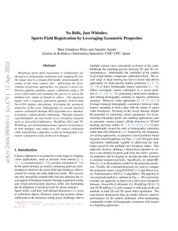 No Bells, Just Whistles: Sports Field Registration by Leveraging
  Geometric Properties