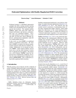 Federated Optimization with Doubly Regularized Drift Correction