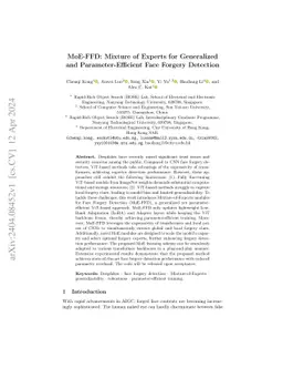 MoE-FFD: Mixture of Experts for Generalized and Parameter-Efficient Face Forgery Detection