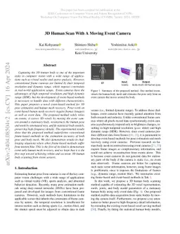 3D Human Scan With A Moving Event Camera