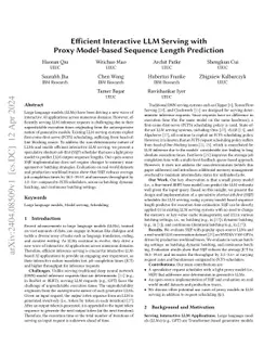 Efficient Interactive LLM Serving with Proxy Model-based Sequence Length
  Prediction