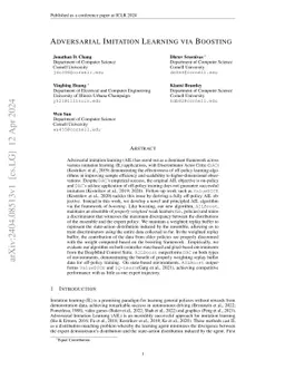 Adversarial Imitation Learning via Boosting