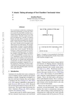 VertAttack: Taking advantage of Text Classifiers' horizontal vision