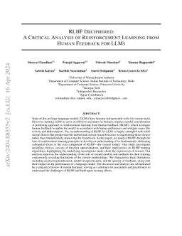 RLHF Deciphered: A Critical Analysis of Reinforcement Learning from
  Human Feedback for LLMs