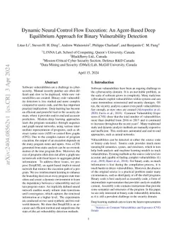 Dynamic Neural Control Flow Execution: An Agent-Based Deep Equilibrium
  Approach for Binary Vulnerability Detection