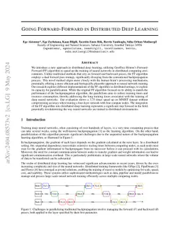 Going Forward-Forward in Distributed Deep Learning