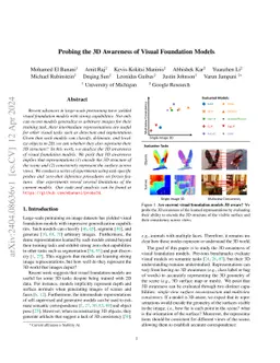 Probing the 3D Awareness of Visual Foundation Models
