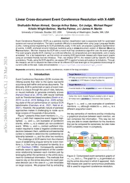 Linear Cross-document Event Coreference Resolution with X-AMR