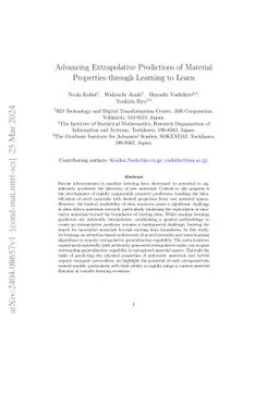 Advancing Extrapolative Predictions of Material Properties through
  Learning to Learn