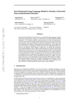 Your Finetuned Large Language Model is Already a Powerful Out-of-distribution Detector