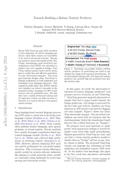 Towards Building a Robust Toxicity Predictor