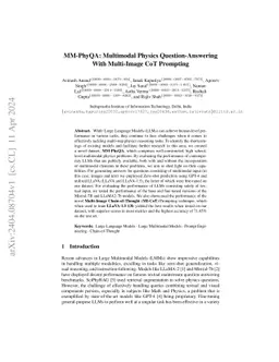MM-PhyQA: Multimodal Physics Question-Answering With Multi-Image CoT
  Prompting