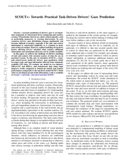 SCOUT+: Towards Practical Task-Driven Drivers' Gaze Prediction