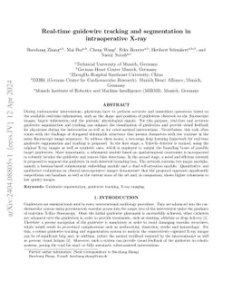 Real-time guidewire tracking and segmentation in intraoperative x-ray
