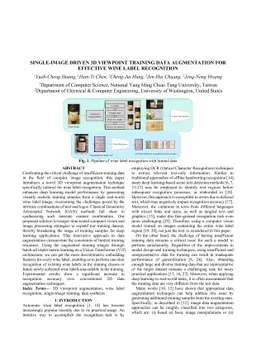 Single-image driven 3d viewpoint training data augmentation for
  effective wine label recognition