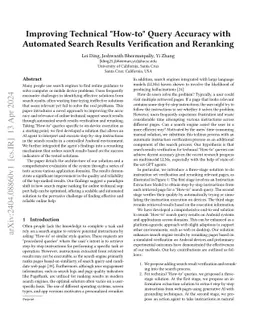 Enhancing Mobile "How-to" Queries with Automated Search Results
  Verification and Reranking