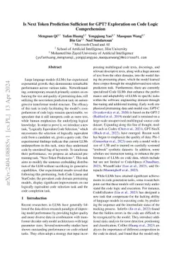 Is Next Token Prediction Sufficient for GPT? Exploration on Code Logic
  Comprehension