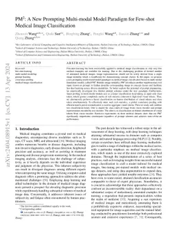 PM2: A New Prompting Multi-modal Model Paradigm for Few-shot Medical
  Image Classification