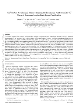 MAProtoNet: A Multi-scale Attentive Interpretable Prototypical Part
  Network for 3D Magnetic Resonance Imaging Brain Tumor Classification