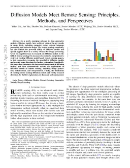Diffusion Models Meet Remote Sensing: Principles, Methods, and
  Perspectives