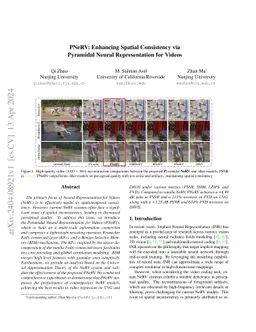 PNeRV: Enhancing Spatial Consistency via Pyramidal Neural Representation
  for Videos