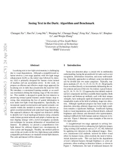 Seeing Text in the Dark: Algorithm and Benchmark