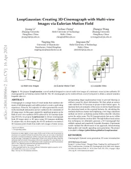 LoopGaussian: Creating 3D Cinemagraph with Multi-view Images via
  Eulerian Motion Field