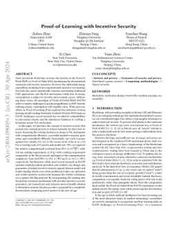 Proof-of-Learning with Incentive Security