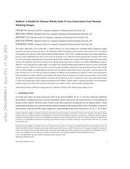 MaSkel: A Model for Human Whole-body X-rays Generation from Human
  Masking Images
