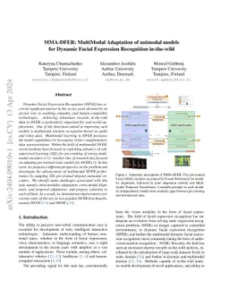 MMA-DFER: MultiModal Adaptation of unimodal models for Dynamic Facial
  Expression Recognition in-the-wild
