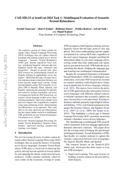 Multilingual Evaluation of Semantic Textual Relatedness