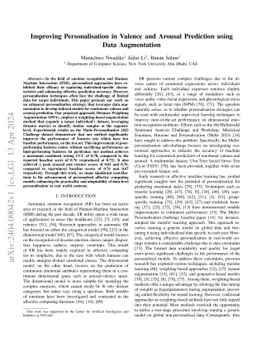 Improving Personalisation in Valence and Arousal Prediction using Data
  Augmentation