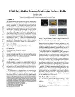 EGGS: Edge Guided Gaussian Splatting for Radiance Fields