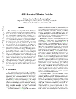 GCC: Generative Calibration Clustering