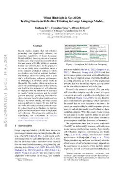 When Hindsight is Not 20/20: Testing Limits on Reflective Thinking in
  Large Language Models