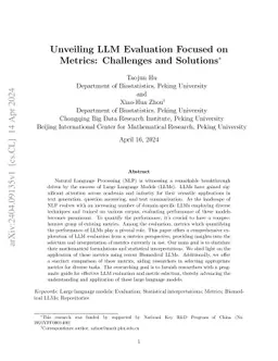 Unveiling LLM Evaluation Focused on Metrics: Challenges and Solutions