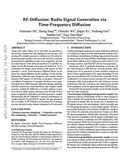 RF-Diffusion: Radio Signal Generation via Time-Frequency Diffusion