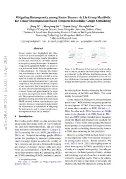 Mitigating Heterogeneity among Factor Tensors via Lie Group Manifolds for Tensor Decomposition Based Temporal Knowledge Graph Embedding