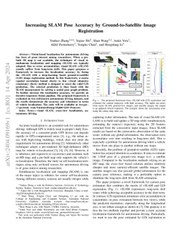 Increasing SLAM Pose Accuracy by Ground-to-Satellite Image Registration