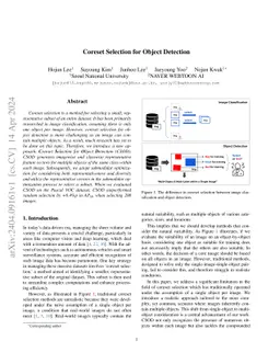 Coreset Selection for Object Detection
