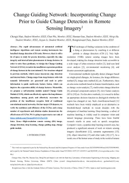 Change Guiding Network: Incorporating Change Prior to Guide Change
  Detection in Remote Sensing Imagery