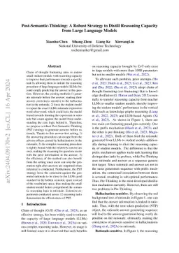 Distilling Reasoning Ability from Large Language Models with Adaptive
  Thinking