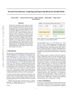Exploring and Improving Drafts in Blockwise Parallel Decoding