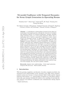 Tri-modal Confluence with Temporal Dynamics for Scene Graph Generation
  in Operating Rooms
