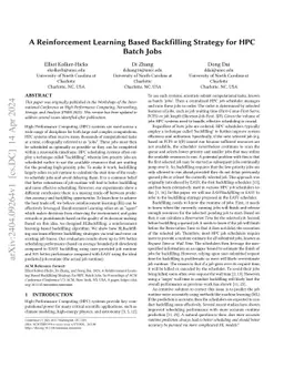A Reinforcement Learning Based Backfilling Strategy for HPC Batch Jobs