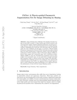 PANet: A Physics-guided Parametric Augmentation Net for Image Dehazing
  by Hazing