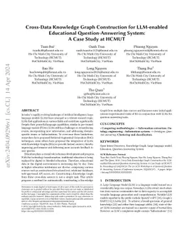 Cross-Data Knowledge Graph Construction for LLM-enabled Educational
  Question-Answering System: A~Case~Study~at~HCMUT