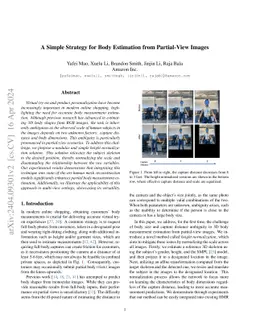 A Simple Strategy for Body Estimation from Partial-View Images