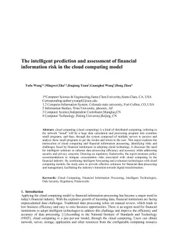 The intelligent prediction and assessment of financial information risk
  in the cloud computing model